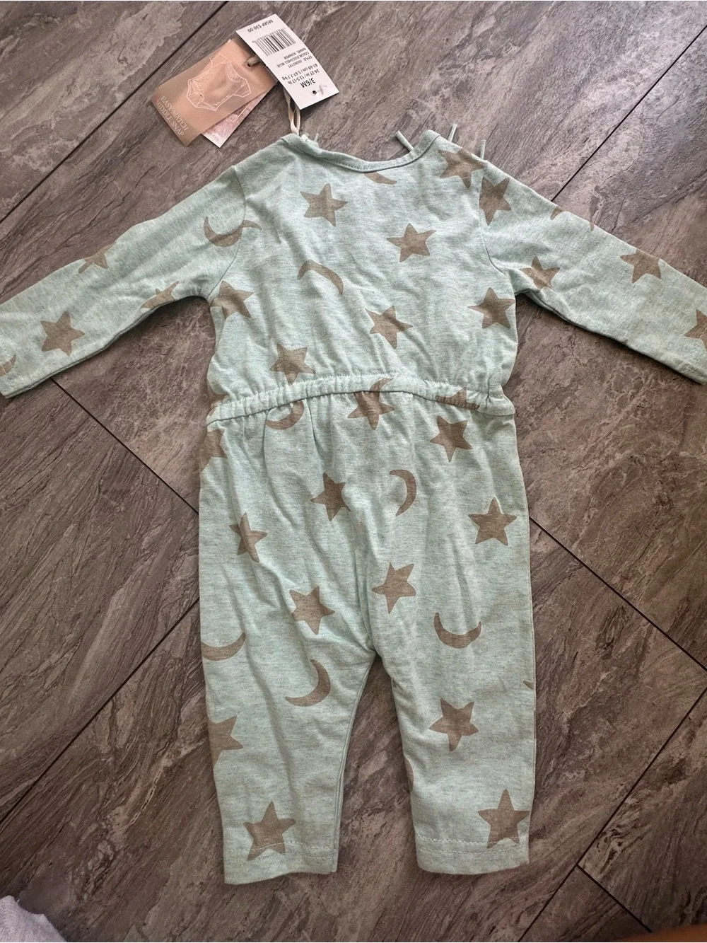 Jessica Simpson Mint Green Baby Romper with Tassel Detail NWT 6/9 mos